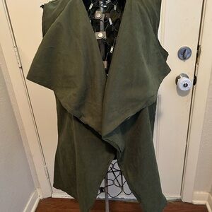 Olive Green Sleeveless Vest